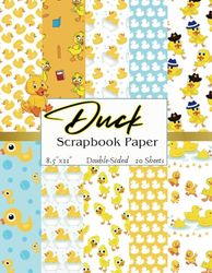 Duck Scrapbook Paper: Waterfowl Themed Pattern Paper | 20 Sheets, 8.5" x 11" , Double - Sided | For Gift Wrapping, Card Making, Origami, Decoupage, Junk Journals | Fun Kids Patterns