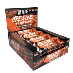 Warrior Creatine Protein Bars – Low Carb Snack, Oat Based Flapjack Bar, Increase Physical Performance, 12 x 75g (Salted Caramel Brownie)