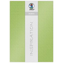 Ursus 81210015 - Cartoncino per bricolage con struttura in lino e effetto perla, 220 g/m², circa 23 x 33 cm, 5 fogli, carta colorata adatta per stampanti a getto d'inchiostro e laser