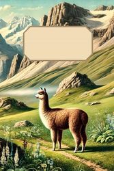 Notizbuch Alpaka II - 150 Seiten DIN A5+ Liniert: Elegantes Vintage Notizbuch - Stil: Kupferstich Tagebuch Natur