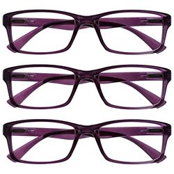 OPULIZE The Reading Glasses Company Purple Readers Value 3 Pack Mens Womens UVR3092P +2.00