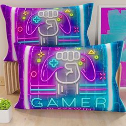 PETTI Artigiani Italiani - Par de Fundas de Almohada 50x80 cm, Pareja de Funda de Cojín Gamer, 100% Microfibra Hipoalergénica, Paquete de 2, Made in Italy