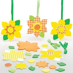 Baker Ross Decorazioni di Narcisi per Mescolare - Confezione da 8, Artigianato di Pasqua per Bambini (AT584)