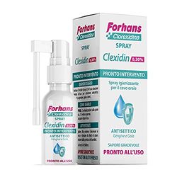 Forhans Clorhexidina, Spray Clexidina 0,30%, Uso Tópico Spray con Clorhexidina para Mucosas Orales, Encías, Dientes y Garganta, Acción Antiséptica y Antibacteriana, Buen Sabor, 50 ml