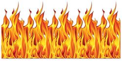 Beistle 899 Plastic Flame Photo Backdrop, Multicolor