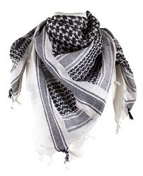 Red Rock Outdoor Gear Shemagh Head Wrap White/BLK