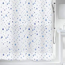 Spirella Rideau de Douche PEVA Waterdrop 180x200cm Bleu