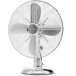 PROFI CARE PC VL 3062 M - Ventilateur de table - 30 W - Avec angle ajustable - 25 cm - 3 vitesses - 4 niveaux (0-1-2-3) - Silencieux - Chrome