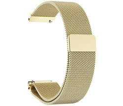 SYSTEM-S Armband 22 mm Milanees van metaal voor Huawei Watch smartwatch in geel, metallic/geel, Eine Grösse