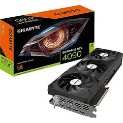 GIGABYTE GeForce RTX 4090 WINDFORCE V2 24GB Graphics Card - 24GB DDR6X, PCI-E 4.0, Core 2520Mhz, 3 fan Windforce cooling system, Anti-sag bracket, DP 1.4, HDMI 2.1a, NVIDIA DLSS 3, GV-N4090WF3V2-24GD