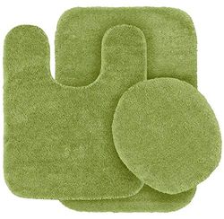Kids Zone Home Linen Lot de 3 Tapis de Bain Solides Vert Sauge Super Doux antidérapant Doux