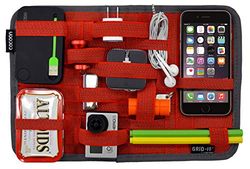 Cocoon Grid-IT - Organizador de Bolsillo para Display 12 Pulgadas, Cremallera con Anilla, práctico y portátil, 30,5 x 1,9 x 20,3 cm - Rojo