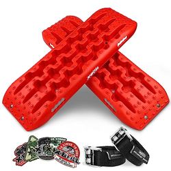 X-BULL Échelle de Traction pour Le Sable, la Neige, la Boue 4 Roues motrices (Rouge)