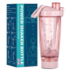 KOOSREEL Protein Shaker Bottle, USB C Rechargeable Premium Electric Protein Shake Mixer, BPA Free, Shakers Cups for Meal Replacement, 550ML, Pink