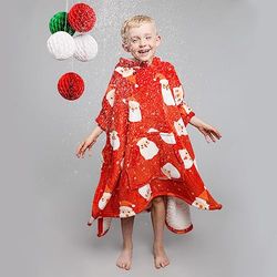 Bedlam Poncho Polaire Sherpa, Rouge, 75 x 92,5cm