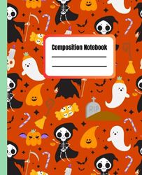 Halloween Composition Notebook Wide Ruled: 7.5" X 9.25" | 110 Pages