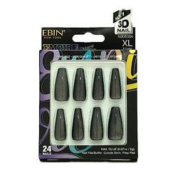 EBIN NEW YORK EMPIRE DREAMS - Rooftop Views | Press on Nails Long and Extra Long Coffin Style, Colorful Patterns with Gloss and Matt Texture, Y2K Pop Style False Nales for Daily Wear, Festival