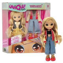 JEUX PREZIEUX Unique Eyes - Poupée articulée de 25 cm de haut avec de grands yeux magiques et profonds, suit votre regard, Amy Fashion Doll avec extra tenue, pour les filles à partir de 3 ans,