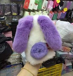 Liqucase Plush Cove para Huawei Enjoy 8 Plus/Y9(2018), Fluffy Bunny Case - Estuche súper Suave y Lindo