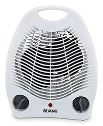 Silvano Badkamerventilatorkachel, 2 verwarmingsvermogens, 1000 W/2000 W, regelbare thermostaat, oververhittingsbeveiligingssysteem, inclusief handgreep voor draagbaarheid