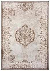 NORTHRUGS Cebu Indoor en outdoor tapijt 160x230 - omkeerbaar tapijt weerbestendig Oosters vintage design tapijt voor balkon terras tuin serre woonkamer tapijt waterdicht in linnen