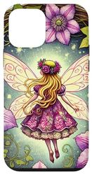 iPhone 12 mini Purple Clematis Fairy Vine illustration clematis Fairies Case