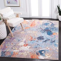 Safavieh Nalla Transitional Area tapijt, geweven polyester tapijt in grijs/blauw, 160 X 230 cm