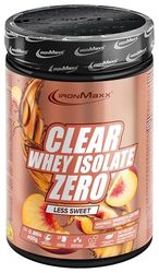 IronMaxx Clear Whey Isolate Zero - LESS SWEET - Peach Ice Tea 400g | Protéine de lactosérum isolée sans sucre ni lactose | Boisson claire au goût fruité rafraîchissant