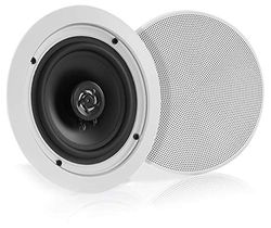 Pyle PDICBT552RD Blanco altavoz - Altavoces (De 2 vías, 2.0 canales, Inalámbrico y alámbrico, 80 - 20000 Hz, 8 Ω, Blanco)