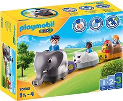 Playmobil 1.2.3 70405, Trenino degli Animali, dai 18 Mesi ai 4 Anni