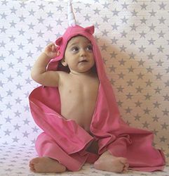 Little Champions Autonomy Unicorn Mini cape de bain Rose