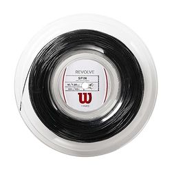 Wilson Revolve 16 Reel, Corda da Tennis Unisex - Adulto, Nero, 1.30 mm, 200 m