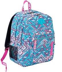 Seven Freethink Wild Feeling Backpack, Blue - Integrated USB Plug - Double Compartment - School & Leisure