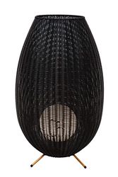 Lucide COLIN IP44 - wiederaufladbare Stehlampe Außen - Akku/Batterie - LED Dim. - 1x3W 3000K - IP44-3 StepDim - Schwarz