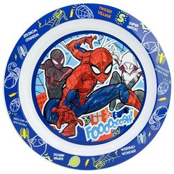 Plato infantil reutilizable de plástico apto para microondas de Spiderman