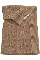 Meyco Baby Romantic Flower Couverture tricotée pour bébé 100% Coton Doux et Respirant Facile d'entretien Couleur Taupe 100 x 150 cm