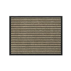 Deurmat Timeless - beige gestreept zwart - 40 x 60 cm - vinyl onderlegger antislip