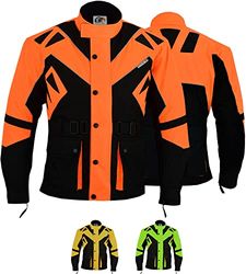 German Wear Blouson de Moto Kombigeeignet, Noir/Jaune, XL