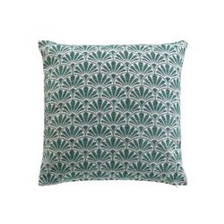 douceur d'intérieur Echo - Funda de cojín (40 x 40 cm) azul, jacquard de chenilla