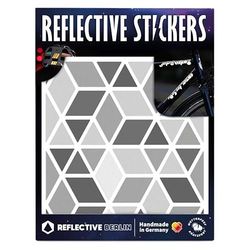 Reflekterande Berlin unisex – vuxna formar reflekterande dekal, Diamonds Grey, en storlek