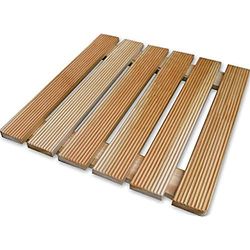 Castelmerlino 13 Pedana Doccia in Larice a Doghe Avvitate cm 49 x 49 per Piatti Doccia cm 70 x 70