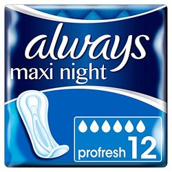 Always Maxi Night ProFresh Towels Without Wings, 12 Pads