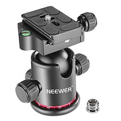Neewer Pro Meta cabeça de bola de tripé 360 graus giratório panorâmico com placa rápida de sapato de 1/4 polegadas para tripé, monopie, slider, câmara DSLR, câmara de vídeo
