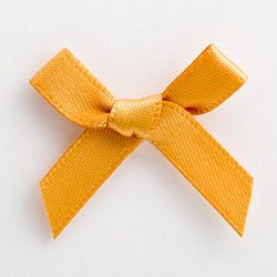 Italian Options Satin Craft Bows 100-Piece Pack, 3 cm Bow Width, Antique Gold