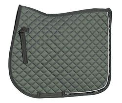 Rhinegold Elite Diamante Trim Saddle Cloth, Grey