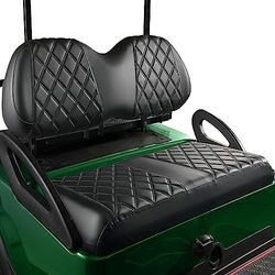 NOKINS P Diamond Coprisedile per Golf Cart Club Car Precedent Original Regular Cushion, nessuna pinzatrice richiesta, Golf Cart Vinile Ricambio Coprisedile Anteriore Cuciture Nere