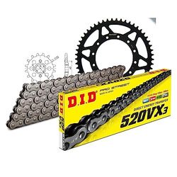Kettingset DID staal 520VX3 / 102 clipslot voor Honda XL S 250 cc bj. 1979-1981