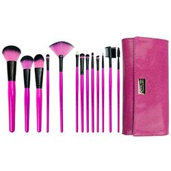 Royal & Langnickel Wrap Synthetic Hair 13-Piece Cosmetic Brush Set (Pink)