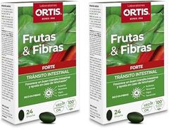 ORTIS Frutta & Fibre Forte 24 Compresse - Pigrizia Intestinale- Azione Rapida, 24 Unità (Confezione da 2)