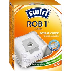 Swirl ROB 1 EcoPor Stofzuigerzak voor afzuigstation iRobot, 4 zakken